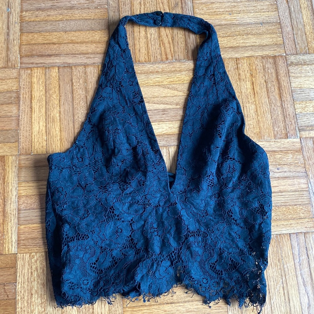 Lush lace halter top Simons